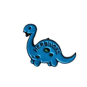 Blue Brachiosaurus Dinosaur Herbivore Enamel Pin